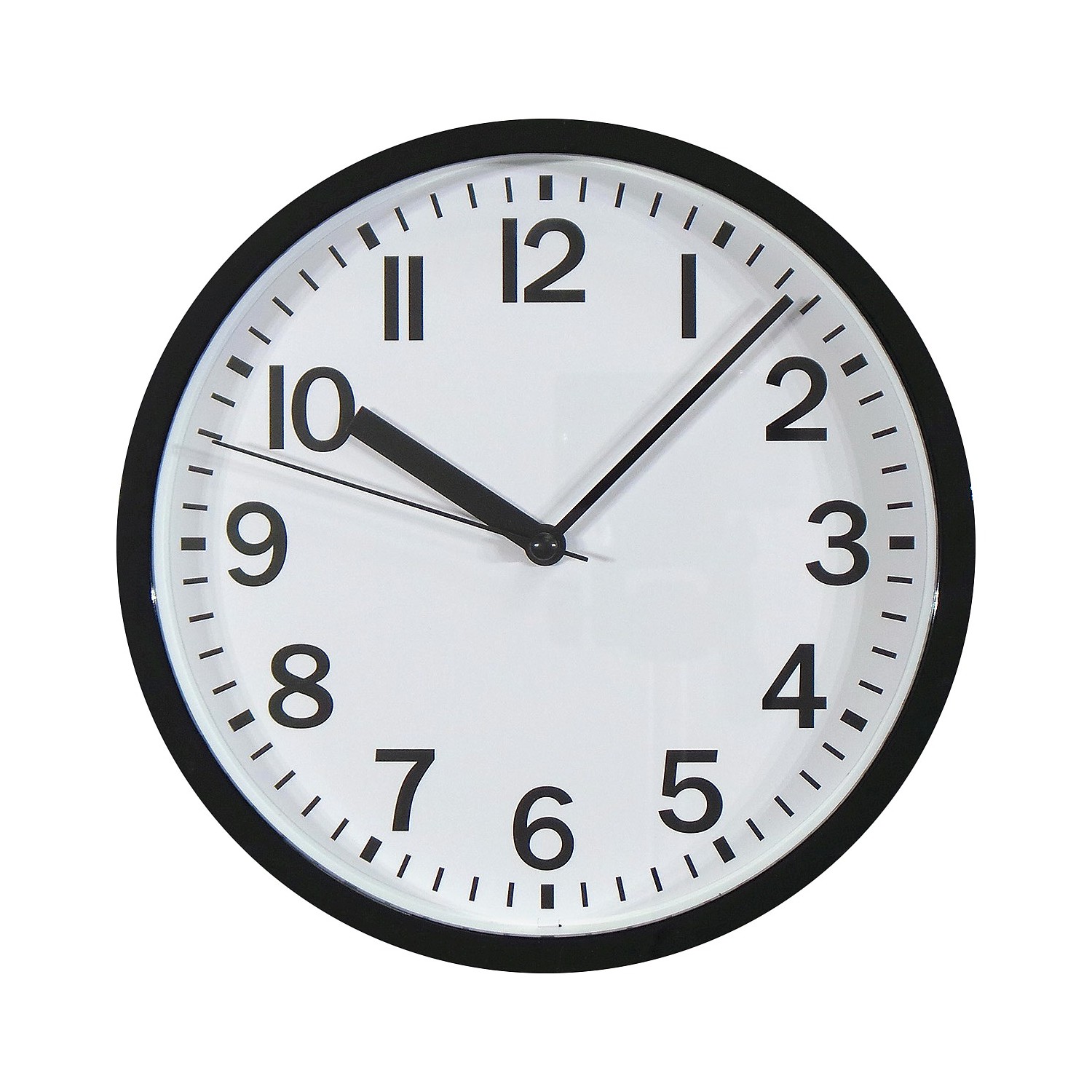 Room Essentials 9" Round Wall Clock Black - Room Essentials™: Modern Analog Indoor Timepiece product photo