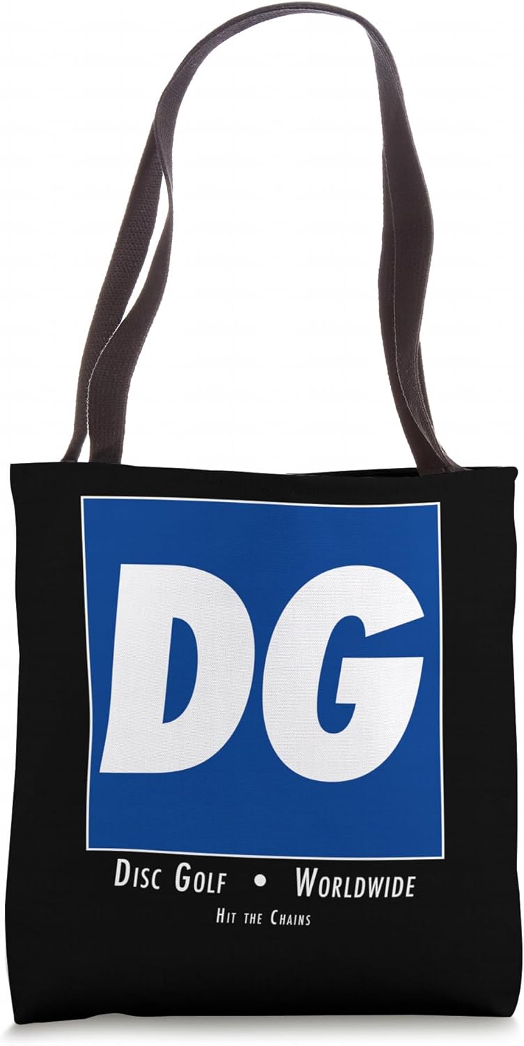 Retro Disc Golf Club Disc Golf DG Retro Minimalist Vintage Athletic Logo Tote Bag product photo