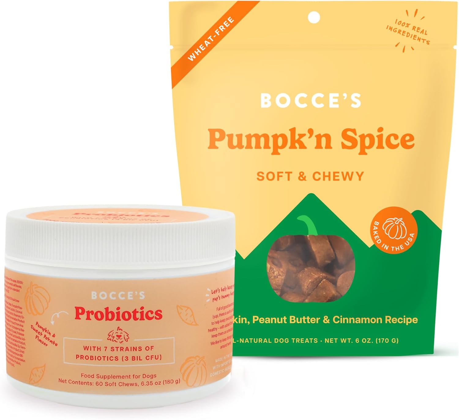 Bocce's Bakery Pumpk’n Spice Treats + Probiotic Supplement Bundle product photo