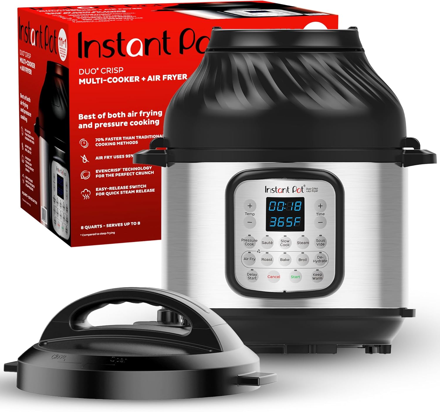 Instant Pot Duo Crisp 11 in 1 Air Fryer and Electric Pressure Cooker Combo product photo