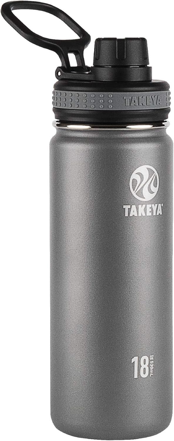 Takeya Originals 18 oz Vacuum Insulated Stainless Steel Water Bottle - Leakproof & BPA-Free Spout Lid - Keeps Drinks Cold 24 Hrs/Hot 12 Hrs - Double-Wall Design - Ideal product photo