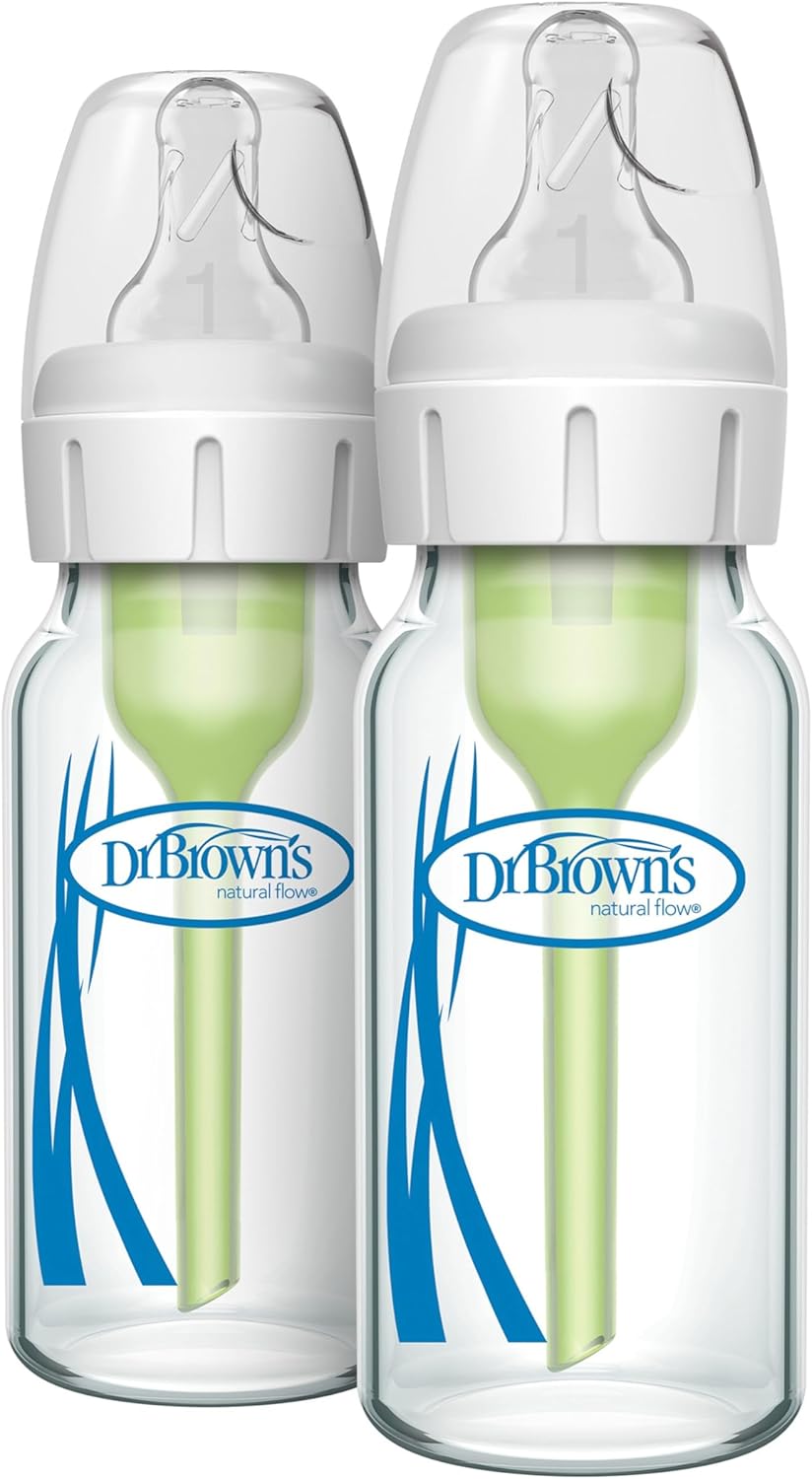 Dr. Brown's Anti-Colic Options+ Narrow Glass Baby Bottle 4 oz 2 Count product photo