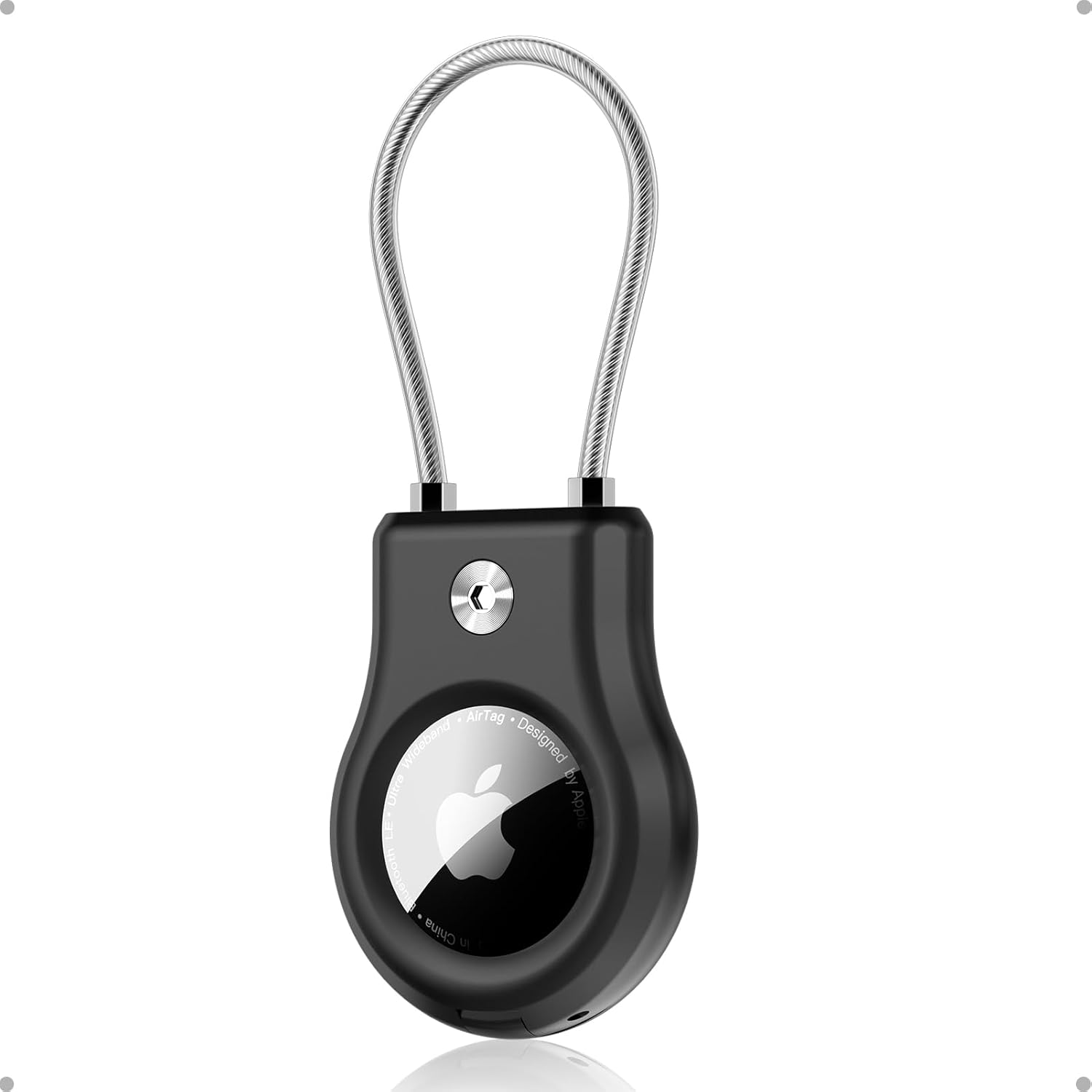 Airtag Keychain Holder with Wire Cable product photo